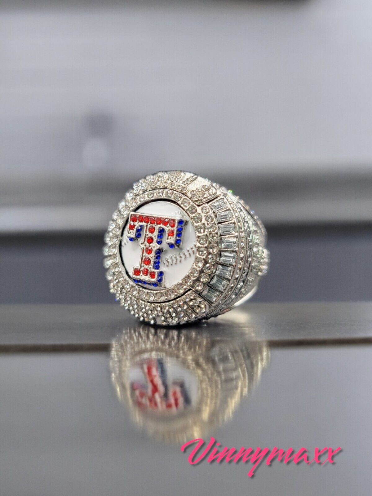 Texas Rangers 2023 Baseball Champions Ring Garcia Fans Souvenirs Size 11