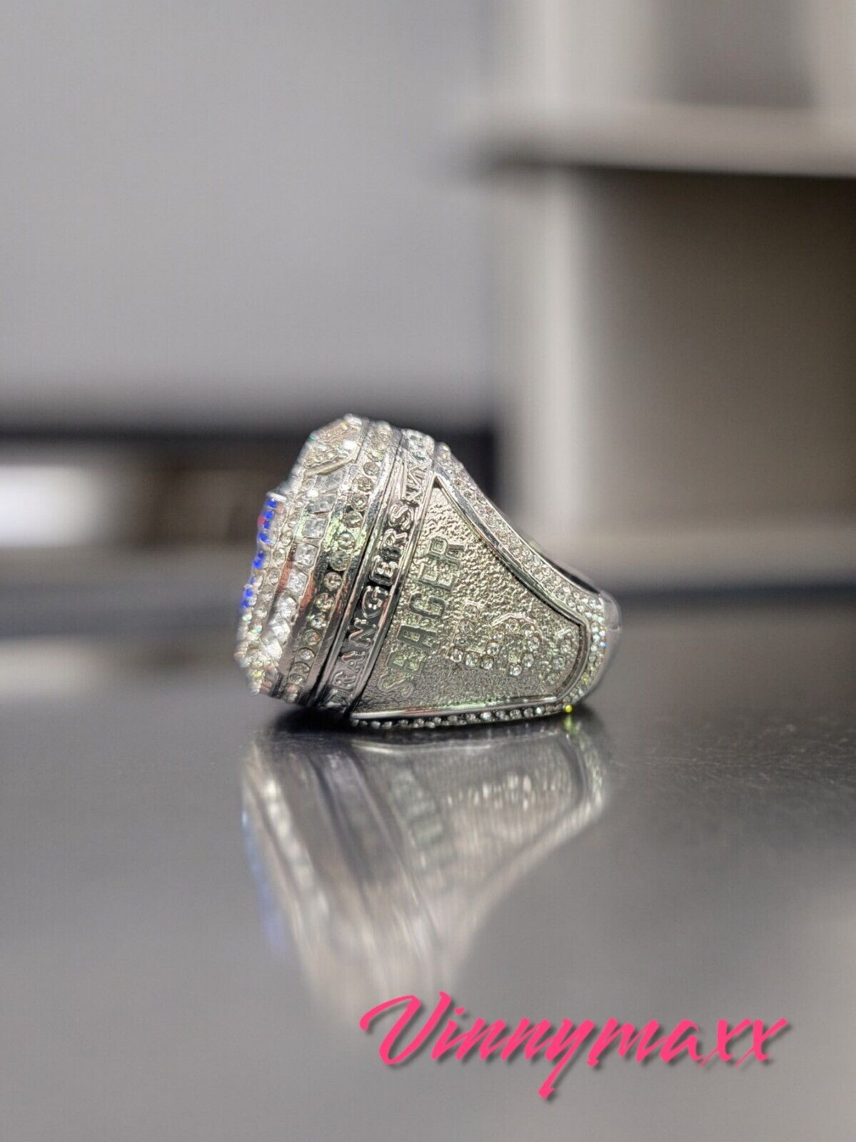 🔥 Texas Rangers 2023 Baseball Champions Ring Seager Fans Souvenirs Size 9 🔥