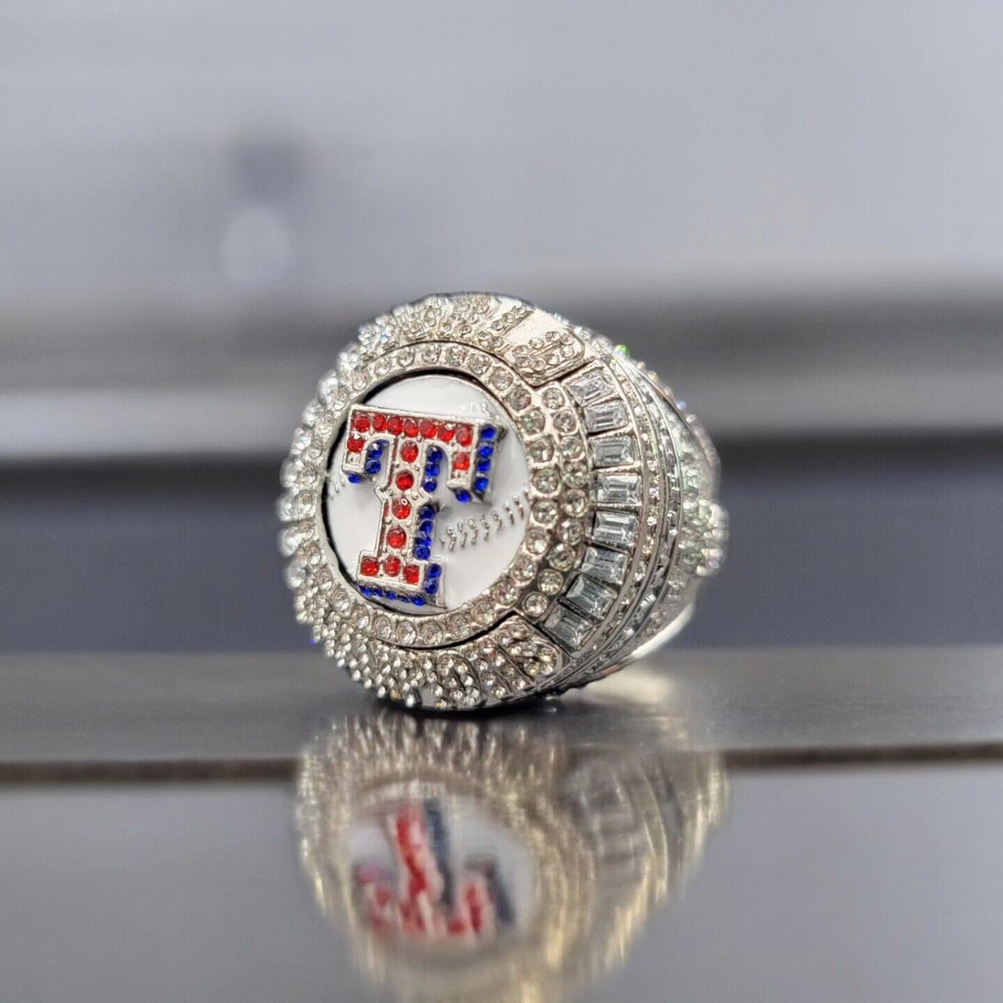 🔥 Texas Rangers 2023 Baseball Champions Ring Garcia Fans Souvenirs Size 9 🔥