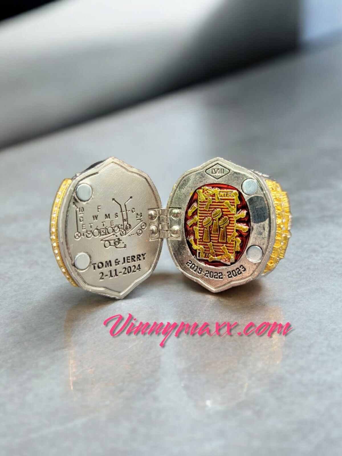 2023 Kansas City US Football Champions Ring Fan #15 Mahomes Souvenirs Ring Sz 11