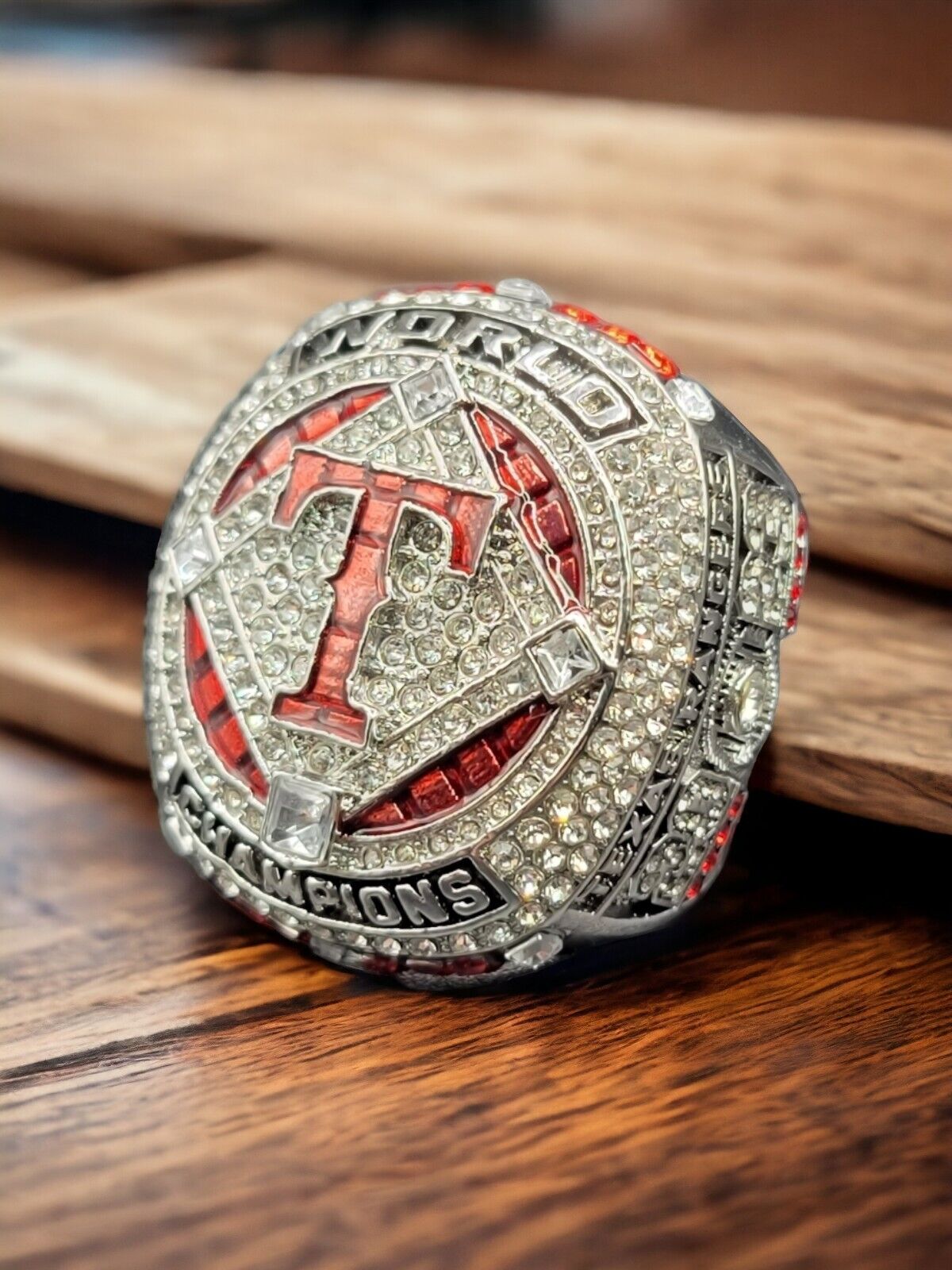 Texas Rangers 2023 Baseball Champions Ring Garcia Fans Souvenirs Size 9