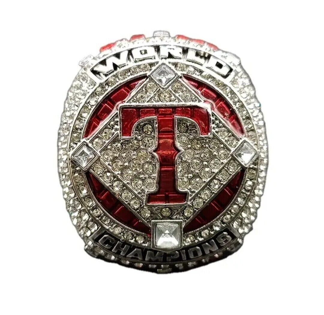 Texas Rangers 2023 Baseball Champions Ring Seager Fans Souvenirs Size 11