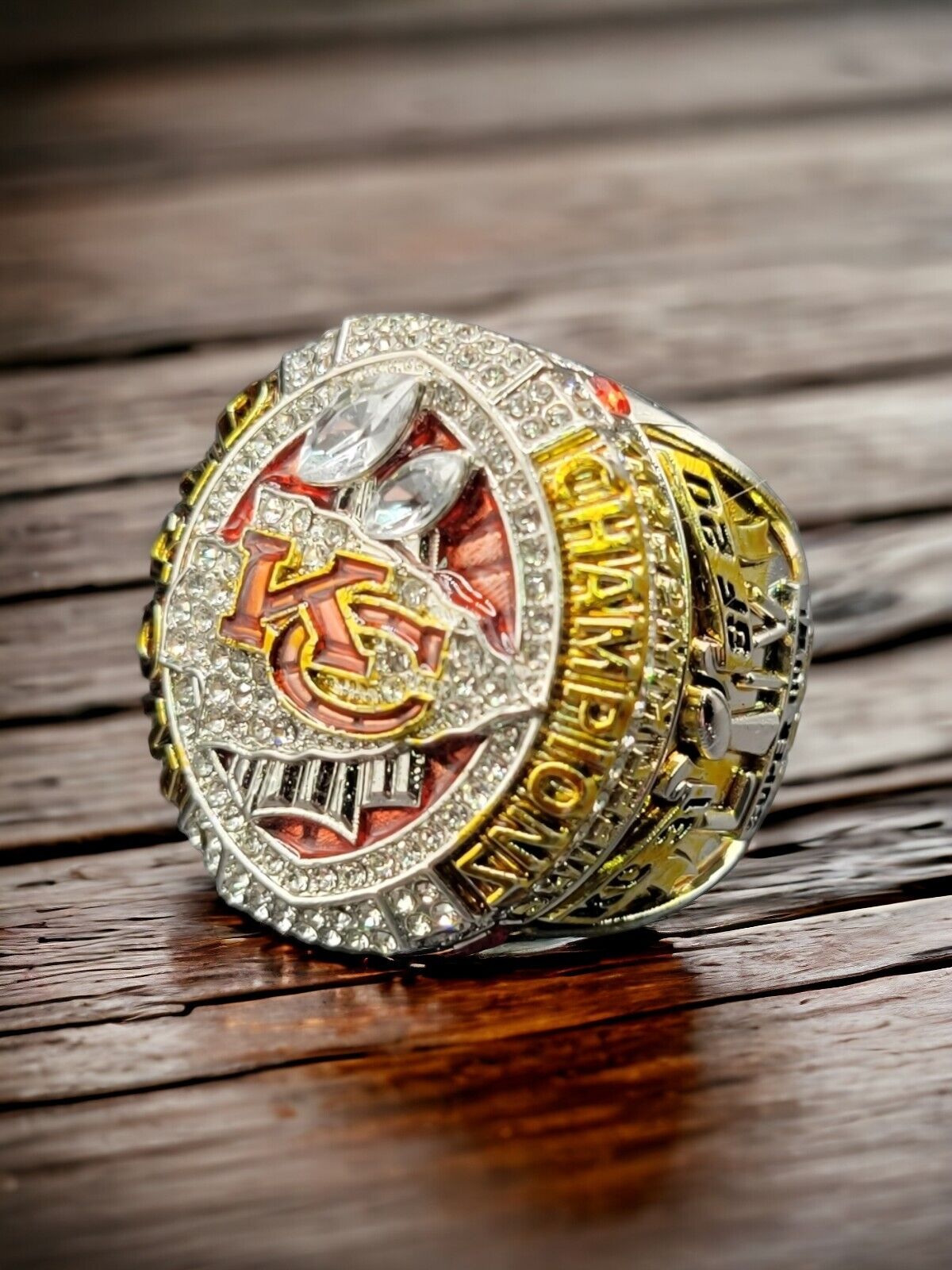 2019 Kansas City US Football Champions Ring #15 Mahomes Souvenirs Ring ...