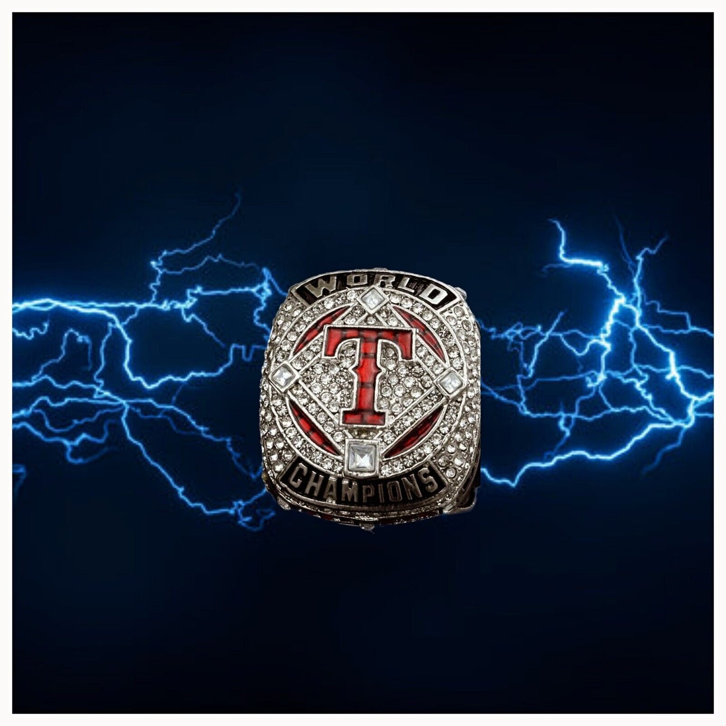 Texas Rangers 2023 Baseball Champions Ring Seager Fans Souvenirs Size 9